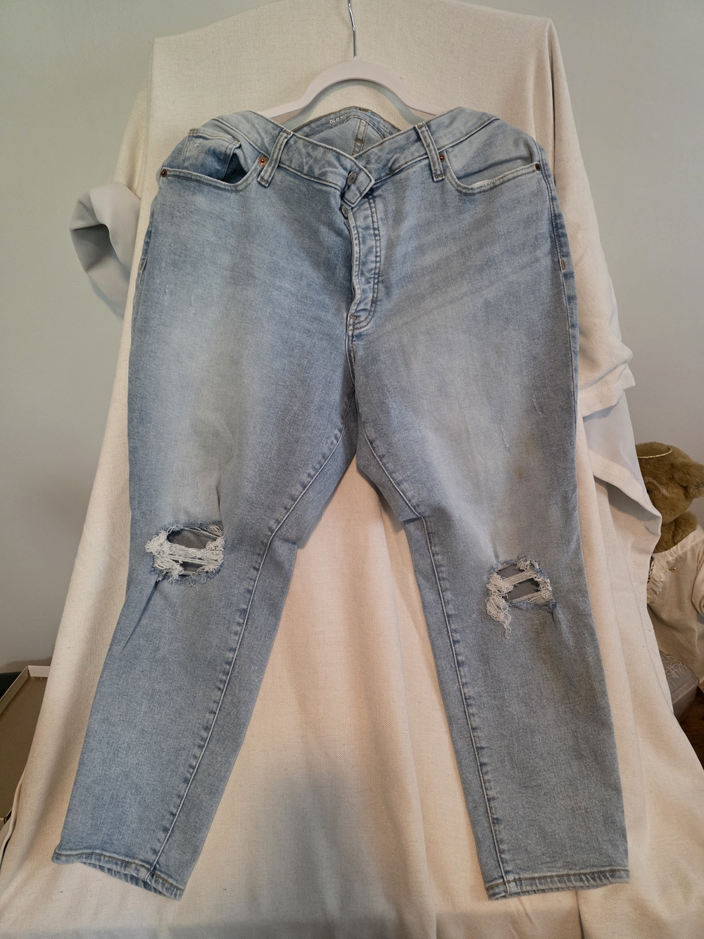 Old Navy Light Blue Ripped Boyfriend Jeans